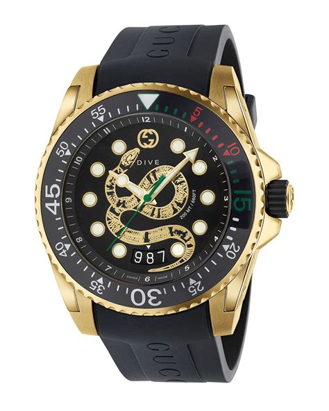 gucci snake mens watch|Gucci dive watch 45mm snake.